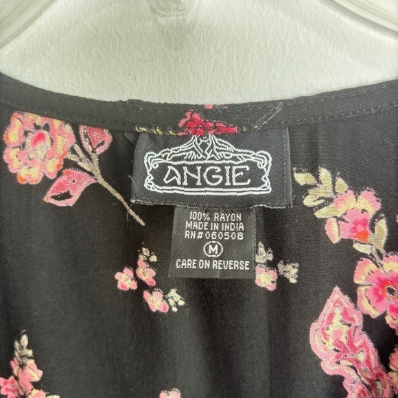 Angie Kimono Medium Floral Open Front Cardigan Boho Fairy Hippie Romantic Flowy - Picture 11 of 11